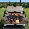 thumbnail image 2 of Whosucclay Deer Wood Grain Club Car Seat Covers, 51.18 x 30.3 inches 4 Storage Pockets Golf Cart Seat Blanket with Quick Dry, 2 of 9
