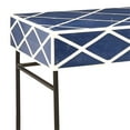 thumbnail image 2 of Maklaine Navy Blue Resin Writing Desk w/ Cream White Bone Accents, 2 of 9