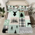 thumbnail image 2 of Manfei Rustic Camping Full Size Sheets for Kids, Bear Deer Animal Bed Sheets, Farmhouse Patchwork Sheet Sets, Luxury Bedroom Decor, 4 Pieces, 2 of 7