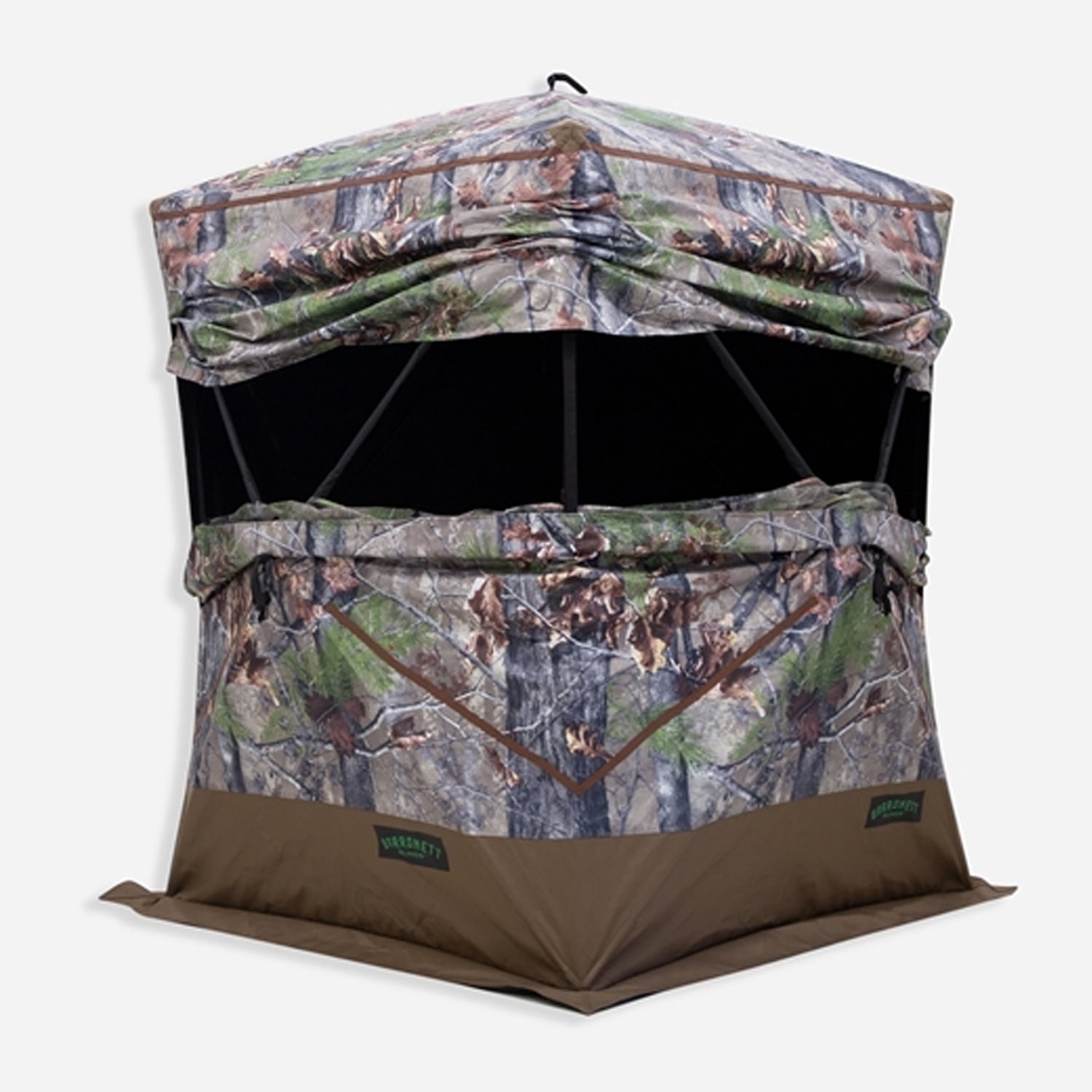 Barronett OX 300 Hub 3 Person Pop Up Hunting Blind Ground Tent, Backwoods Camo