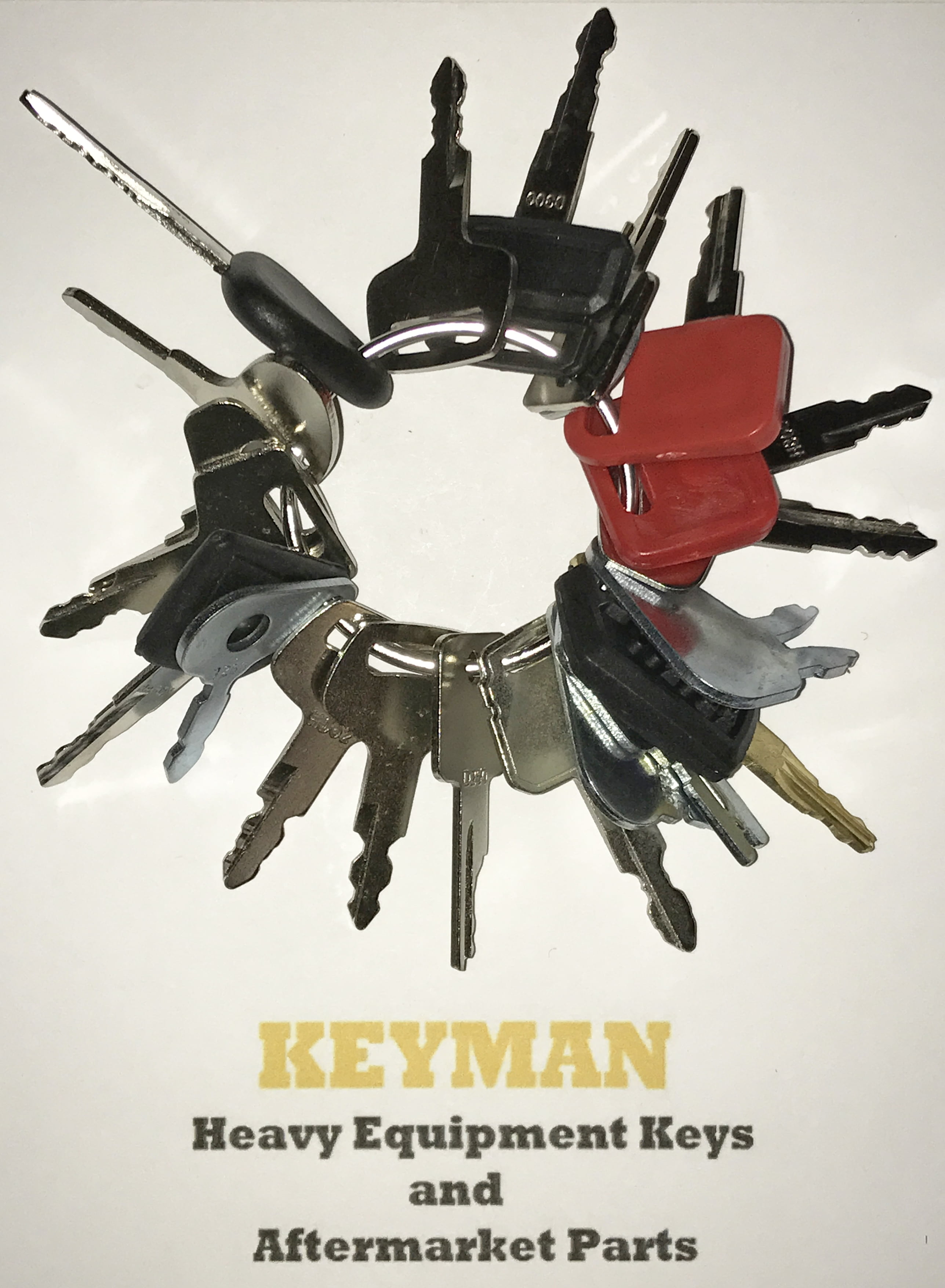 Keyman Kubota Heavy Equipment Key Set 12 Different Keys 12 Keys Set/Construction and Tractor Ignition Key Set 