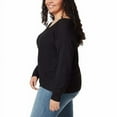 thumbnail image 3 of Ella Moss Women’s Soft Ribbed Knit V-Neck Pullover Sweater Top, 3 of 5