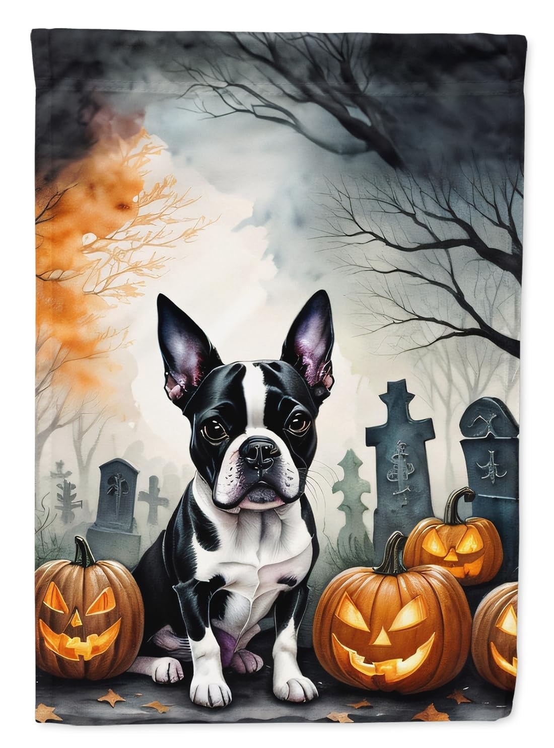 Vizsla Spooky Halloween Garden Flag 11.25 in x 15.5 in