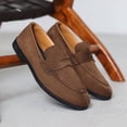 thumbnail image 3 of Classic Penny Slip On Leather Loafers Dress Shoes, 3 of 5