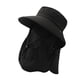thumbnail image 5 of Sombrero para el sol al aire libre, plegable, de ala ancha, ajustable, de malla transpirable para acampar y hacer senderismo. Negro, 5 of 9