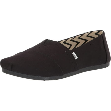 

TOMS Womens Alpargata Recycled Cotton Canvas Loafer Flat 7.5 Black/Black Recycled Cotton Canvas