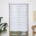 thumbnail image 2 of AOSKY Zebra Blinds Windows Roller Shades for Window Zebra Blinds for Windows Cordless Shades and Blinds Room Darkening Shades for Home, Office（W30 X H72, White), 2 of 7