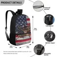 thumbnail image 2 of ZUXONGSY 3D Elk American Flag Print Bookbag with Lunch Box Pencil Case Set for Teen Girls Boys School Backpack Lightweight Preschool Elementary Schoolbags Rucksack Daypack, Pack of 3, 2 of 6