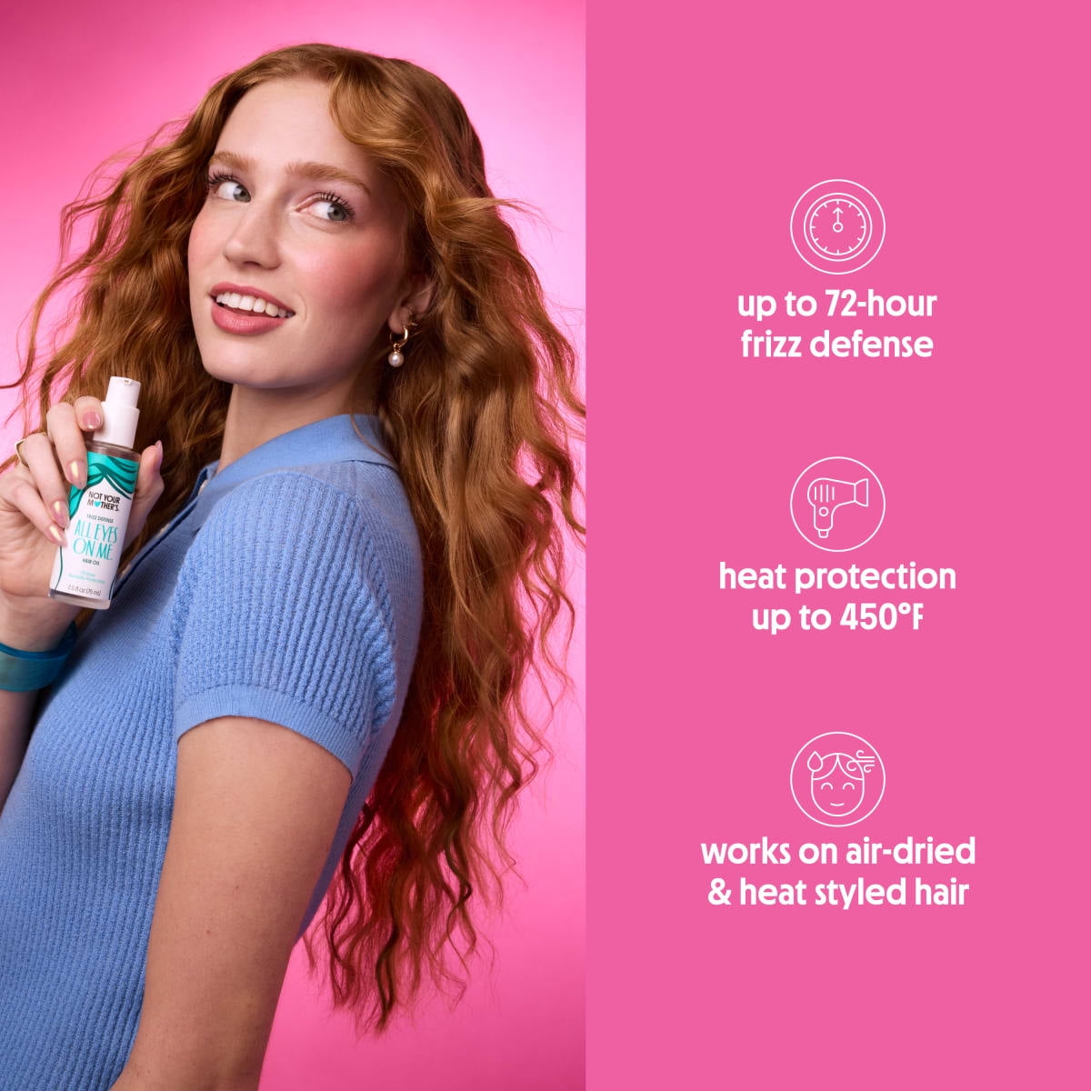 Not Your Mother's All Eyes On Me Frizz Defense Hair Oil, 2.5 fl oz