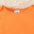 thumbnail image 5 of kamemir Thanksgiving Baby Girl Outfit Long Sleeve Romper Pumpkin Turkey Suspender Skirt Fall Clothes Set(Orange,3-6 Months), 5 of 6