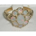 thumbnail image 3 of LBG British Made 9k Yellow Gold Natural Opal Womens Anniversary Ring - 33 size options - Size 9.25, 3 of 6