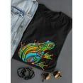 thumbnail image 3 of Cool Frog With Ethnic Texture T-Shirt Women -Image by Shutterstock, Female Medium, 3 of 4
