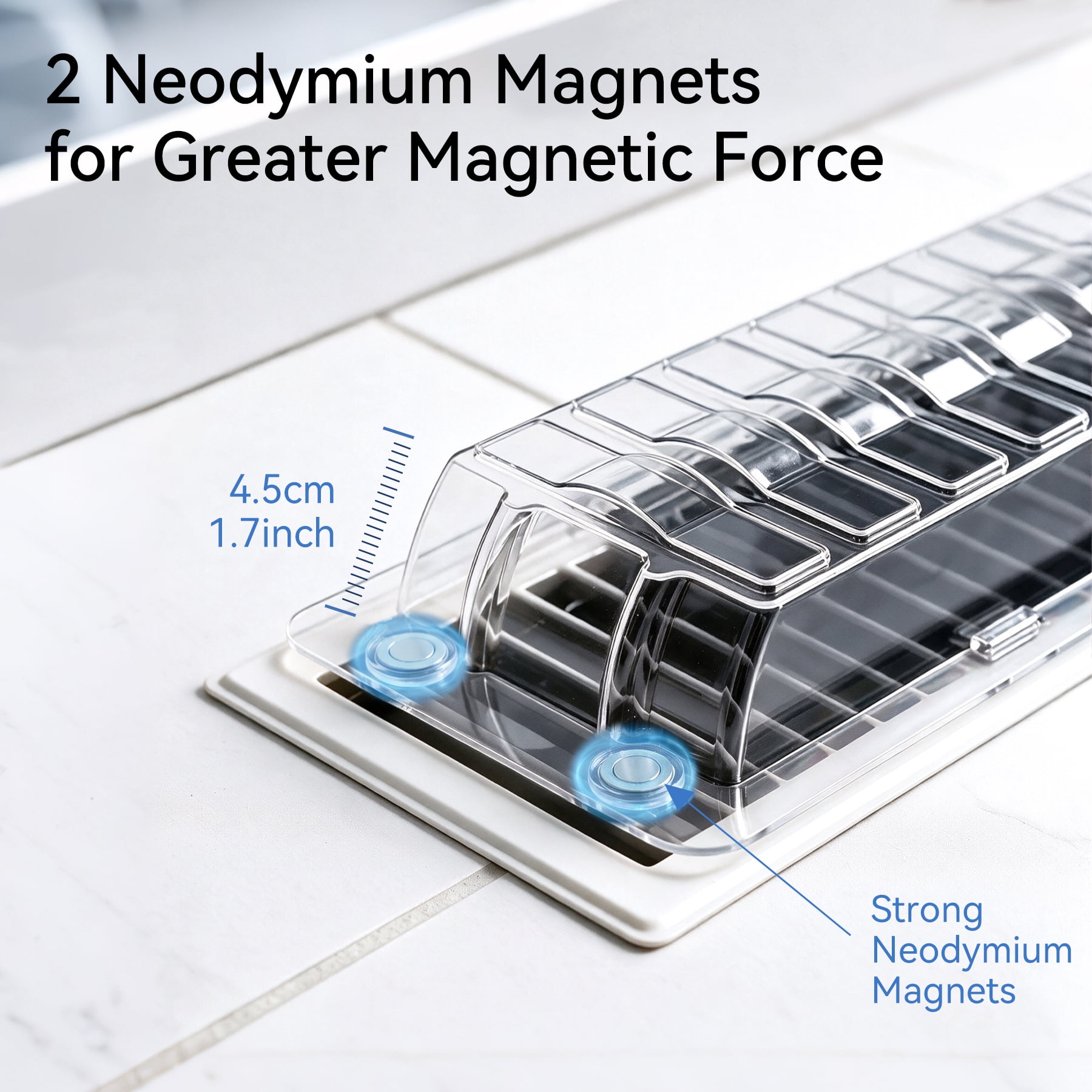 Sideways Magnetic Vent Extender for Under Furniture, Floor Resiter Vent Deflector Fits Vents 3" - 6" Wide (1PCS)