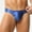 Blue, variant on Zivyakyron Silky Mens Briefs Athletic Low Rise Mens Underwear Plain Breathable Loose Underpants