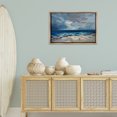 thumbnail image 3 of Stupell Industries Beach Before The Storm Nautical & Beach Painting Brown Floater Framed Canvas Art Print Wall Art, 31 x 21, 3 of 10