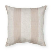 Better Homes & Gardens Chunky Tonal Stripe Pillow, 20" x 20", Square, Ivory, 1 per Pack