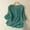 Green, variant on Pxiakgy Women's Summer Flora Embroidered Tops Crew Neck 3/4 Sleeve Tunic Tops for Women Cotton Blouses Boho Loose Fit Tunic Tshirts Shirts for Women Trendy Summer Blouses for Women Casual Green L