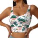 thumbnail image 1 of Fotbe Hawaii Palms Sujetador Deportivo Largo sin Aros para Mujer con Almohadillas y Soporte Medio, Transpirable y Absorbente, Camiseta Tipo Chaleco o Tank Top-XX-Large, 1 of 8