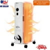Newest 1500W Electric Oil Filled Radiator Heater w/ 4 Wheels Temperature Adjustment US