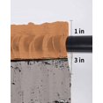 thumbnail image 6 of Orange Wooden Tier Curtains 36 Inch Length,Sheer Curtains for Bedroom Living Room Window Grey Stripe Gradient Country Rustic Grain Small Half Window Kitchen Curtains & Drapes 27.5"x36" 2 Panels, 6 of 6