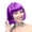 Purple, variant on Bob Wig for Women, Synthetic Wig for Themed Party Daily Wear(Red,30cm)