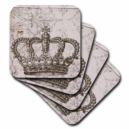 

Vintage Bronze Crown set of 8 Coasters - Soft cst-110244-2