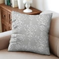 thumbnail image 4 of 18x18 Inch Decorative Patchwork Pillow Covers in Elegant Grey and Beige, Pack of 2, 4 of 7