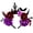 A, variant on Punk Hairband Hair Styling Accessory With Fabric Flower Skull Decors For Halloween Event Stage Performances Dressingup