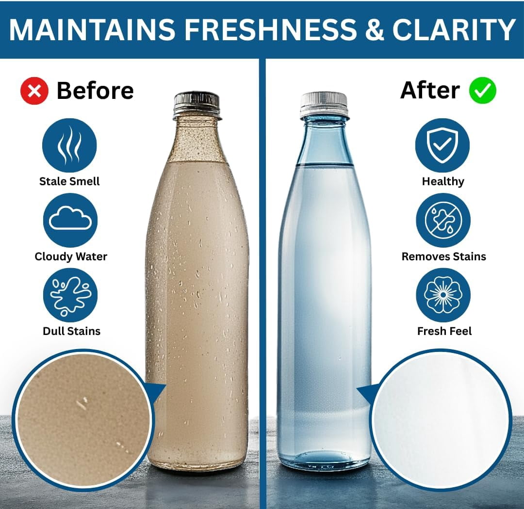 120 Pcs Water Bottle Cleaning Tablets, Bottle Cleaning Tablets for Stainless Steel Water Bottles & Tumblers, Bottle Cleaner tablets are ideal cleaner for all Water Bottles, Removes Odor & Stains