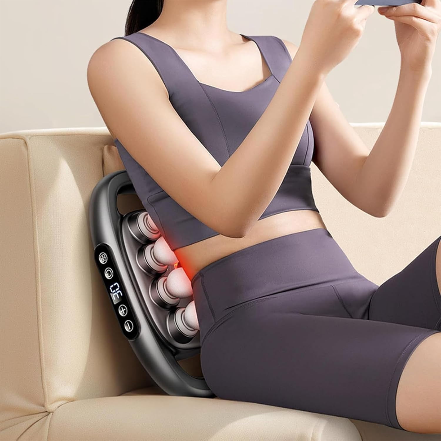 16 Head Massage Gun Deep Tissue, 3 Modes & 30 Intensities Percussion Massager for Full Body, Silent Multihead Massager with Type-C Charge, Portable Muscle Relief for Shoulders Back Legs