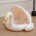 thumbnail image 4 of Lovely Baby Pool Float with Canopies Baby Swimming Pool Float Boats Inflatable Swim Rings Kids Inflatable Pool Toy, 4 of 8