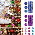 thumbnail image 2 of ADruer 24pcs Christmas Balls Ornaments for Xmas Tree 3.1" Mini Shatterproof Christmas Tree Hanging Ball Hanging Decorations Clearance for Wedding Holiday Party Home Indoor Decor, 2 of 5