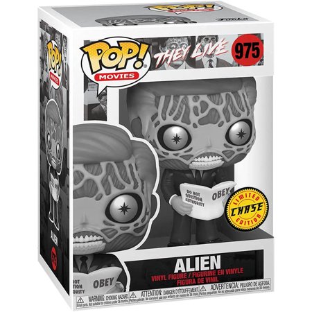 Funko POP! Movies - They Live Vinyl Figure - ALIEN (Black & White) #975 *CHASE*