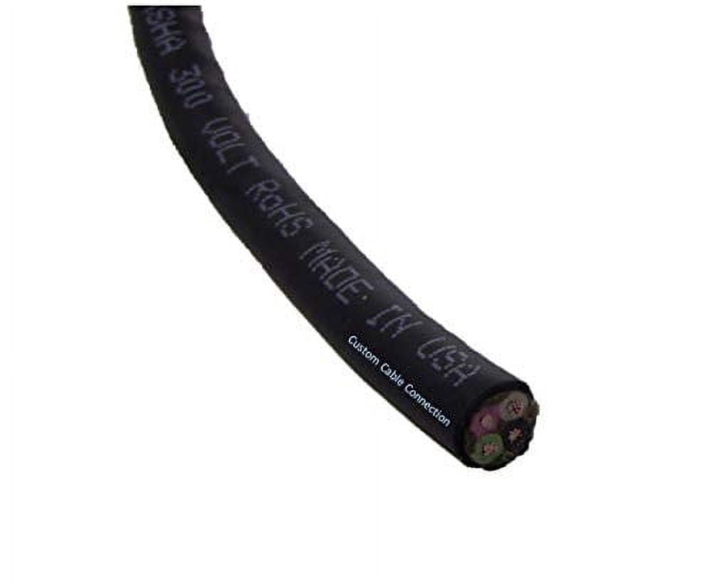 20 Foot - SJOOW 16 AWG 4 Conductor 300V Portable Power Cable - 20 Foot Roll in a Bag