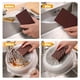 thumbnail image 4 of 5 Pack Kitchen Oil Stain Cleaning Wood Pulp Sponge Wiping Multifunctional Double Sided Brush Pot Cleaning Cloth Household Fiber Dishwashing Wiping, 4 of 8