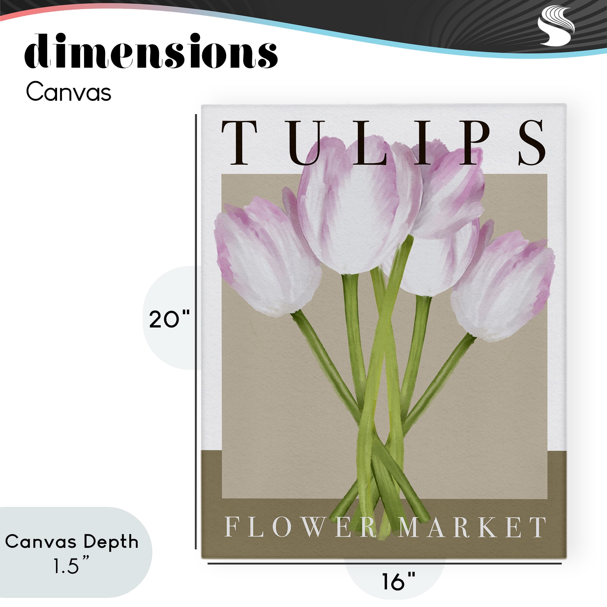 Stupell Industries Tulips Flower Market Canvas Wall Art, design by Jennifer Stith