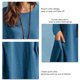 thumbnail image 5 of Vestido de manga larga con bolsillo, color puro, cuello redondo, cómodo vestido casual para mujer, 5 of 6