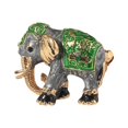 thumbnail image 2 of SmartBy Unisex Brooch Rhinestone Decor Retro Oil-drip Enamel Elephant Shape Anti-slip Suit Coat Collar Hat Scarf Decoration Clothes Pin Party Prom Bride Wedding Garment Jewelry, 2 of 7