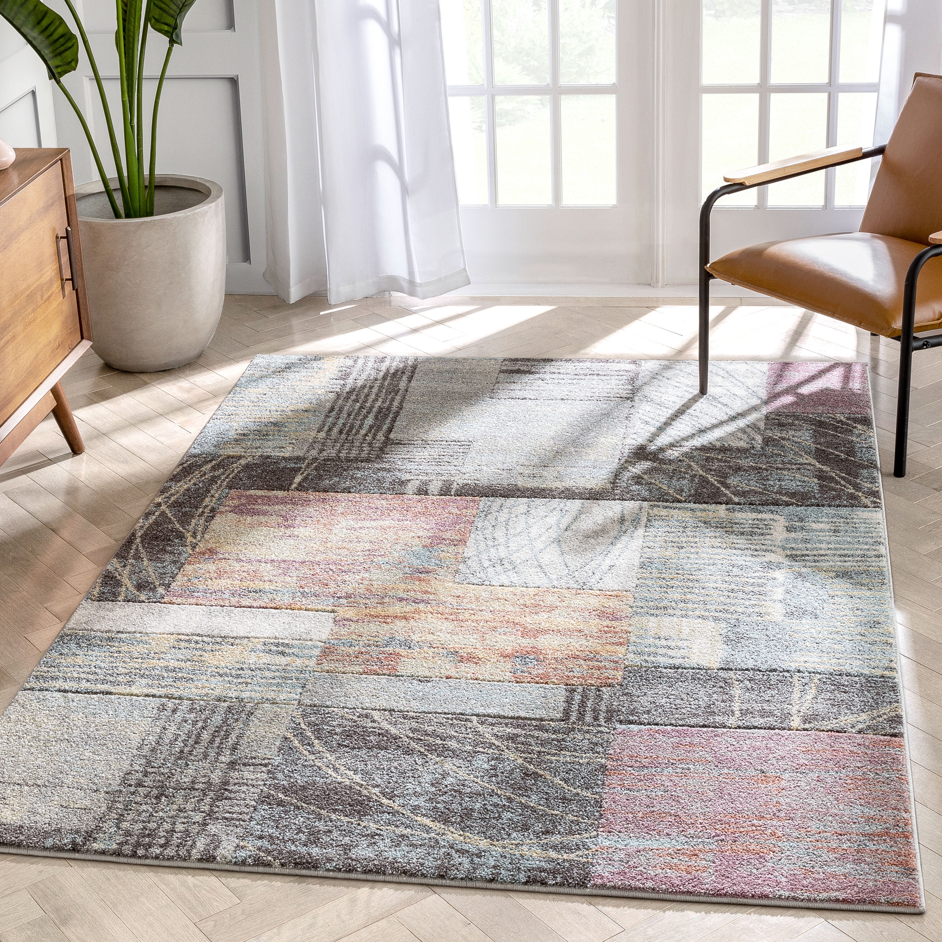 Well Woven Whoa Carbon Abstract Geometric Multi 5 3 X 7 3 3d Area Rug Walmart Com