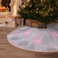 thumbnail image 5 of Sikiie Pink Flamingo Nativity Christmas Tree Skirt, Jesus Christian Winter Holiday Tree Mat Decoration(30-48IN)48", 5 of 6