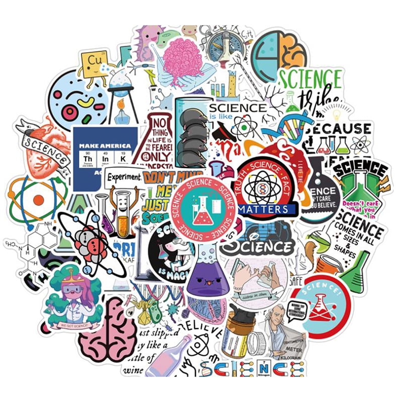 50Pcs Science Chemistry Laboratory Stickers for Laptop Phone Skateboard Suitc Ef 