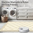thumbnail image 5 of ODIKA 6'x9' Machine Washable Non-Slip Area Rug, Elegant Quatrefoil with Neutral Tones and Chic Design High Traffic Rug, Beige, 48443, 5 of 7