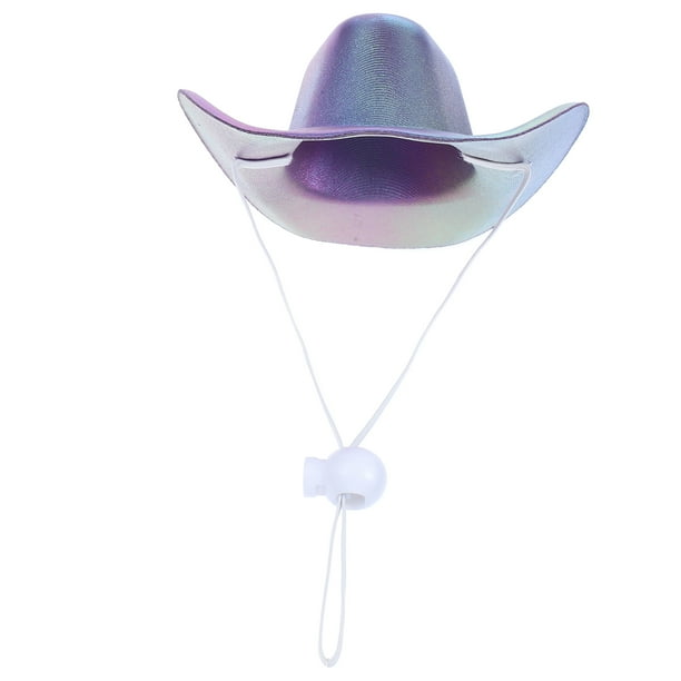 Sombrero de vaquero para perro o gato, con correa ajustable para la barbilla, ideal para decorar la cabeza.