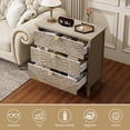 thumbnail image 2 of LFGUIZO 31.5" Vintage 3 Drawers Set of 2 Accent Cabinet, American Style Carved Buffet Accent Cabinet with, Storage Space for Entryway, Living Room Kitchen, 2 of 8
