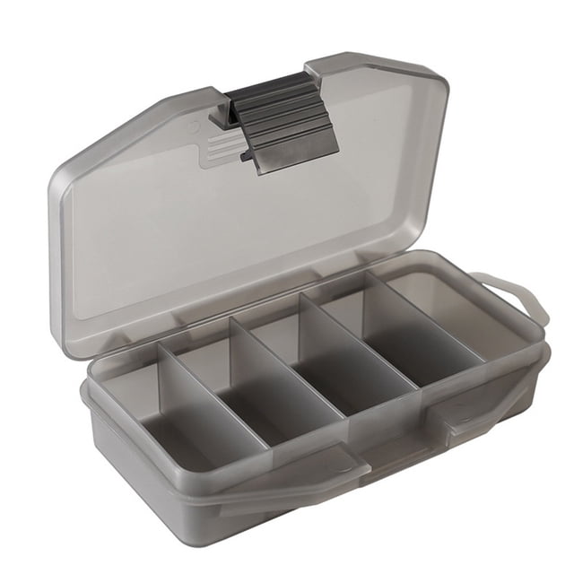 Bgsha Fishing Tackle Box Plastic Fishing Equipment Soft Fish Lure Hook Bait Storage