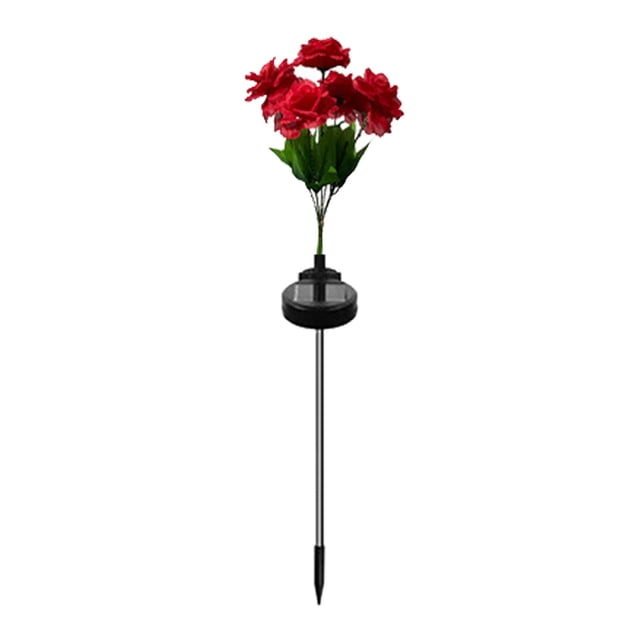 New 7 Solar Rose Lights Outdoor Garden Decoration Inserted Lights LED Flower Lights