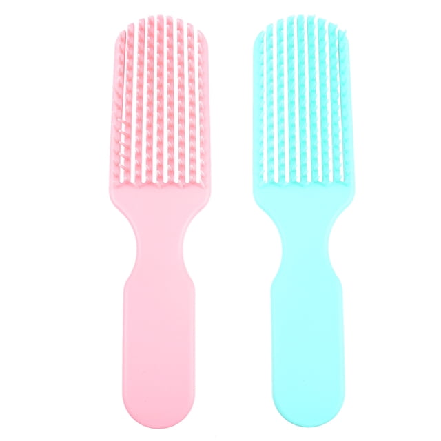BRIGHTFUFU 2 unids mujeres cepillo de pelo cuero cabelludo masaje parangle peine mojado rizado cuidado de la salud peine