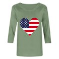 thumbnail image 3 of ZZwxWA American Flag Shirts Womens 4Th of July Patriotic T Shirt Funny Stars Stripes Graphic Tee Independence Day T-Shirt Tops, 3 of 3