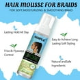 8 fl oz Braid Foam Control Mousse Braiding Mousse for Braids Twist