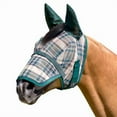 thumbnail image 2 of Kensington Fly Mask With Long Nose And Soft Ears, Lavender Mint Plaid, Size: Small, 2 of 4